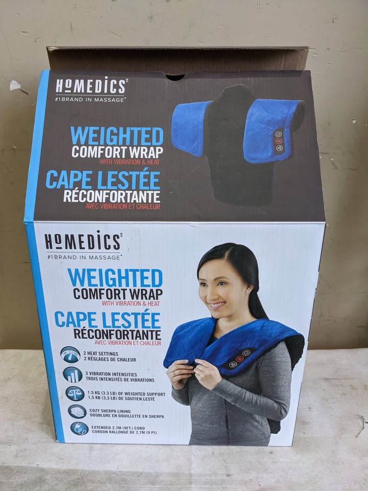 Wrap massager, Homedic Weighted Comfort Wrap with Heat Vibration