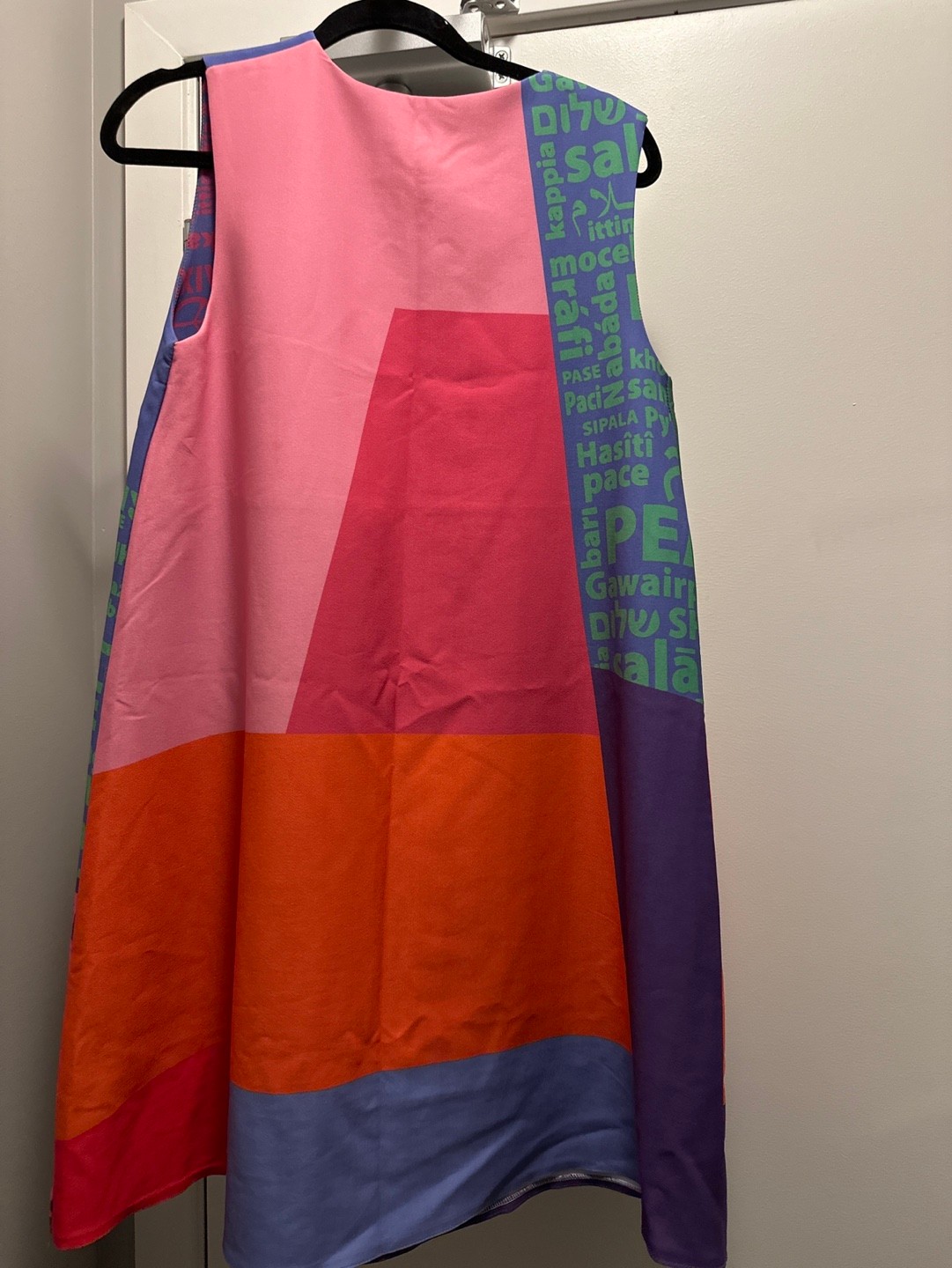 Unique sleeveless Colour-block midi dress - photo 2