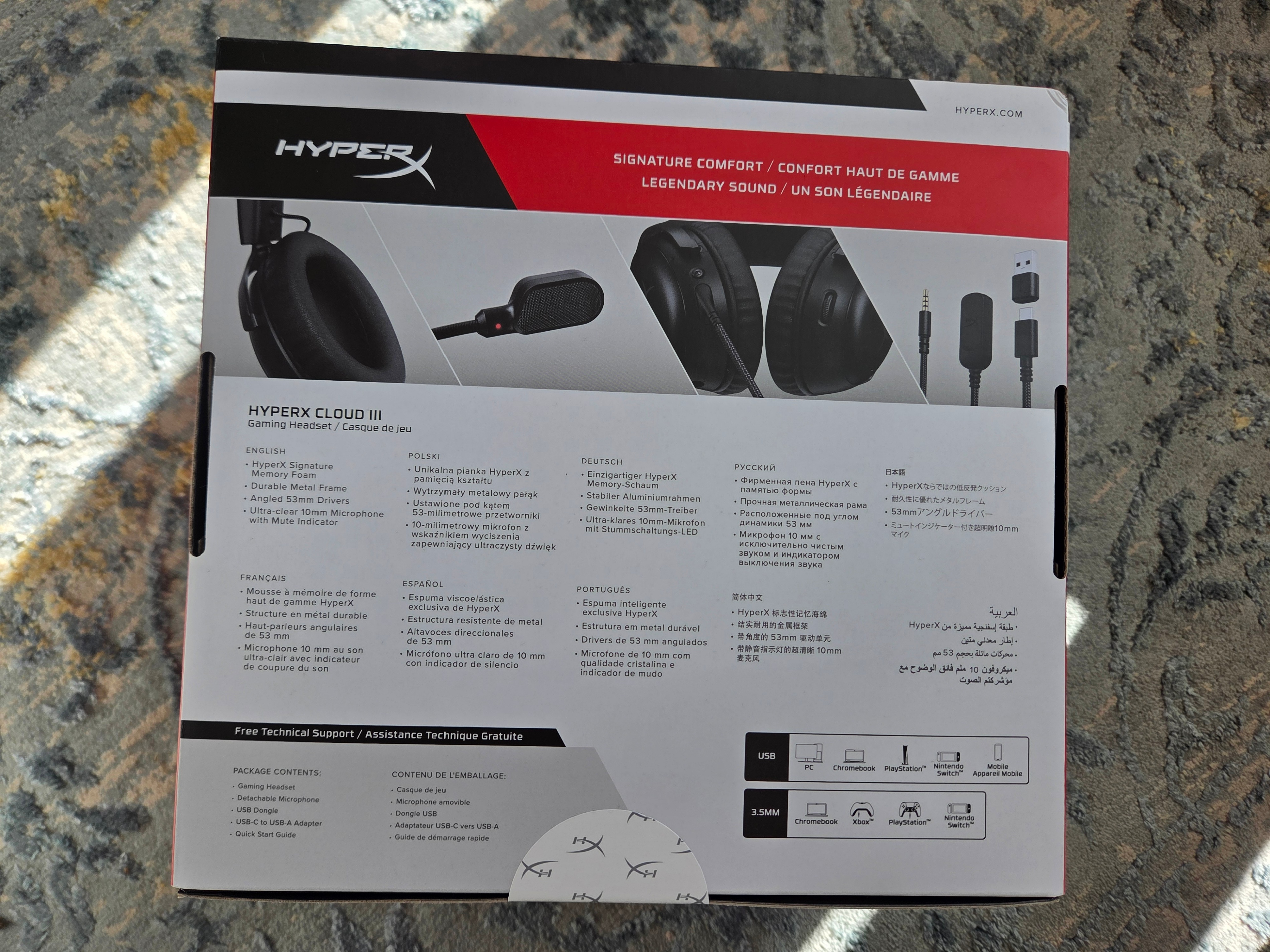 HyperX Cloud III Wired Headset – Black, New Sealed - photo 4