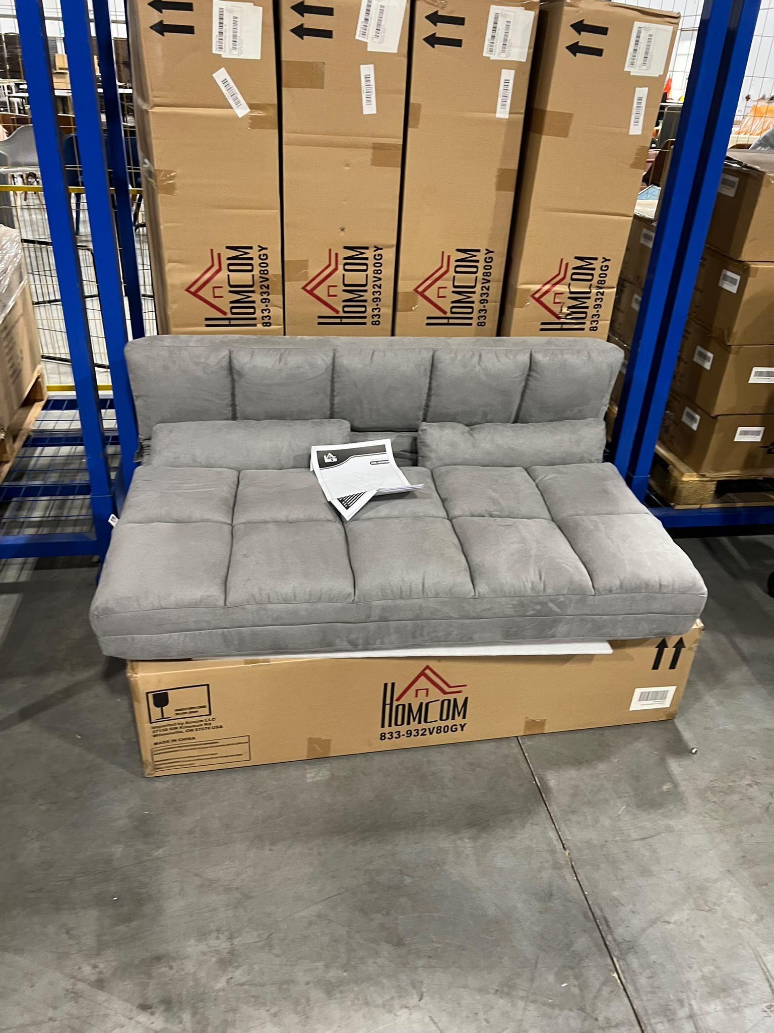 Sofa Bed $169 🛋️ Brand New – Grey Fold-Out Futon, 62"x43" - photo 2