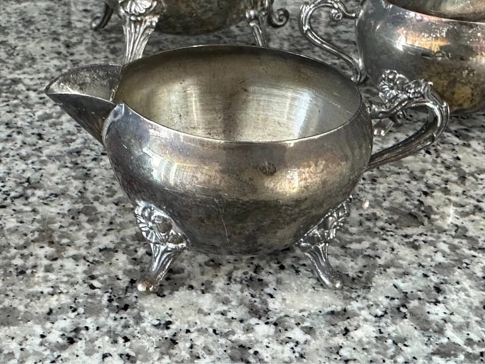 Vintage SilverPlated Tea & Coffee Service Set with Turkish Cezve - photo 4