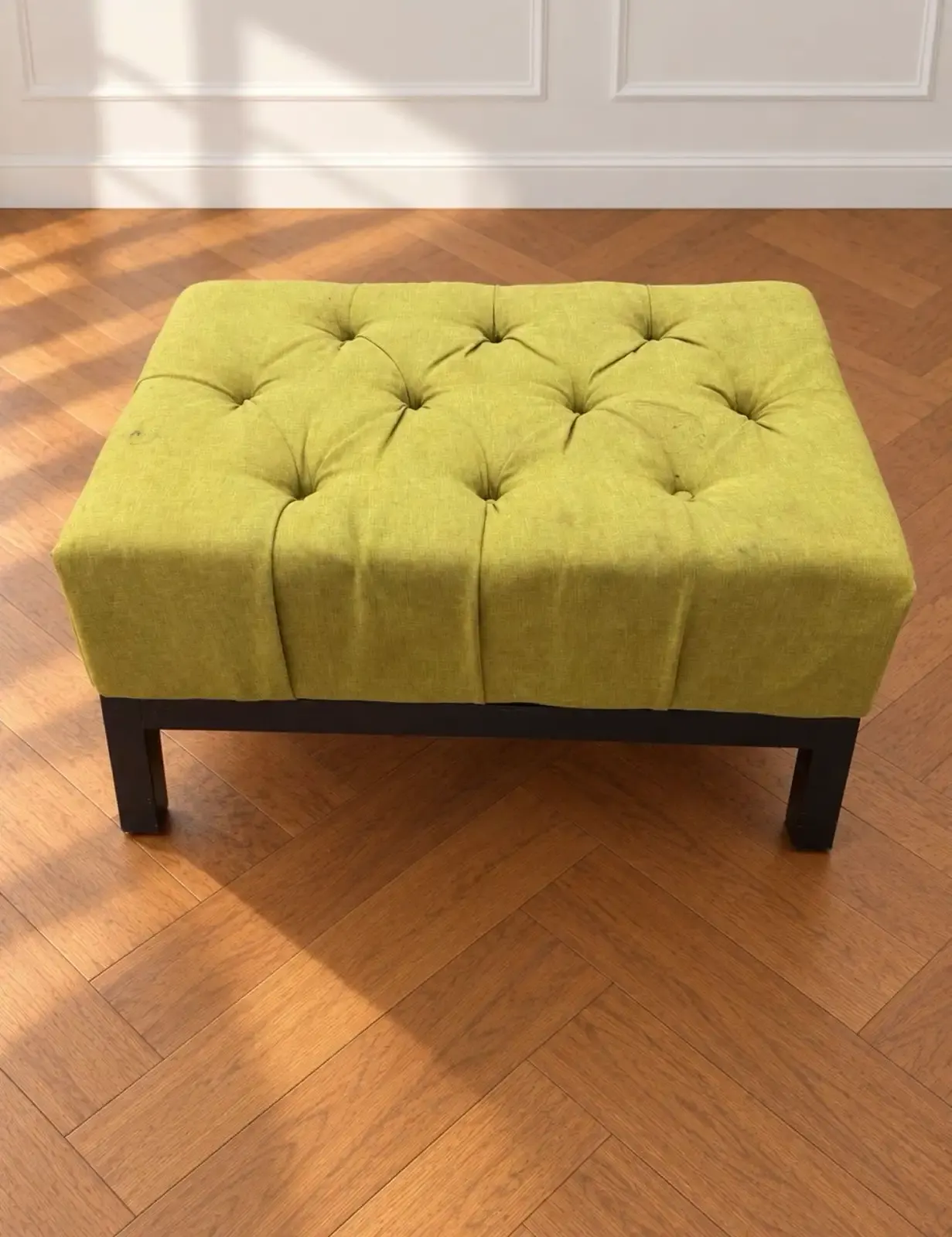 Tufted Ottoman Green