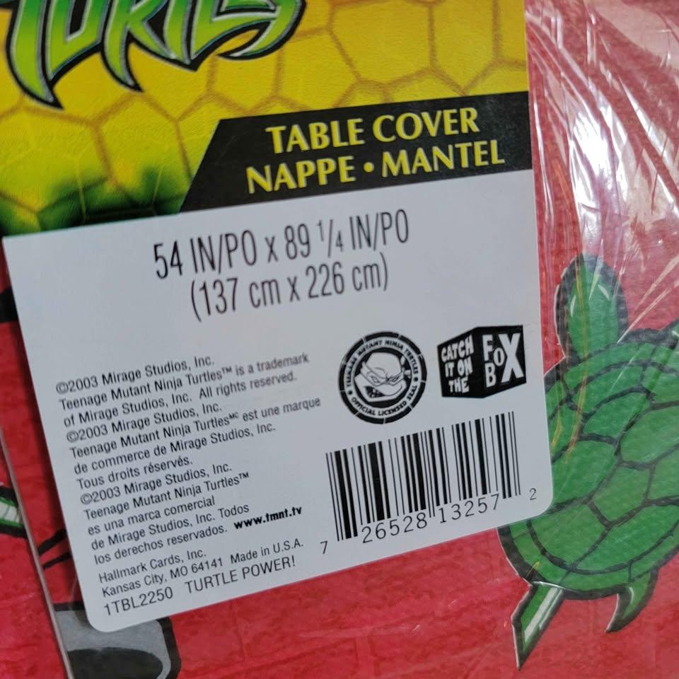 2003 TMNT paper table cover Hallmark sealed - photo 2