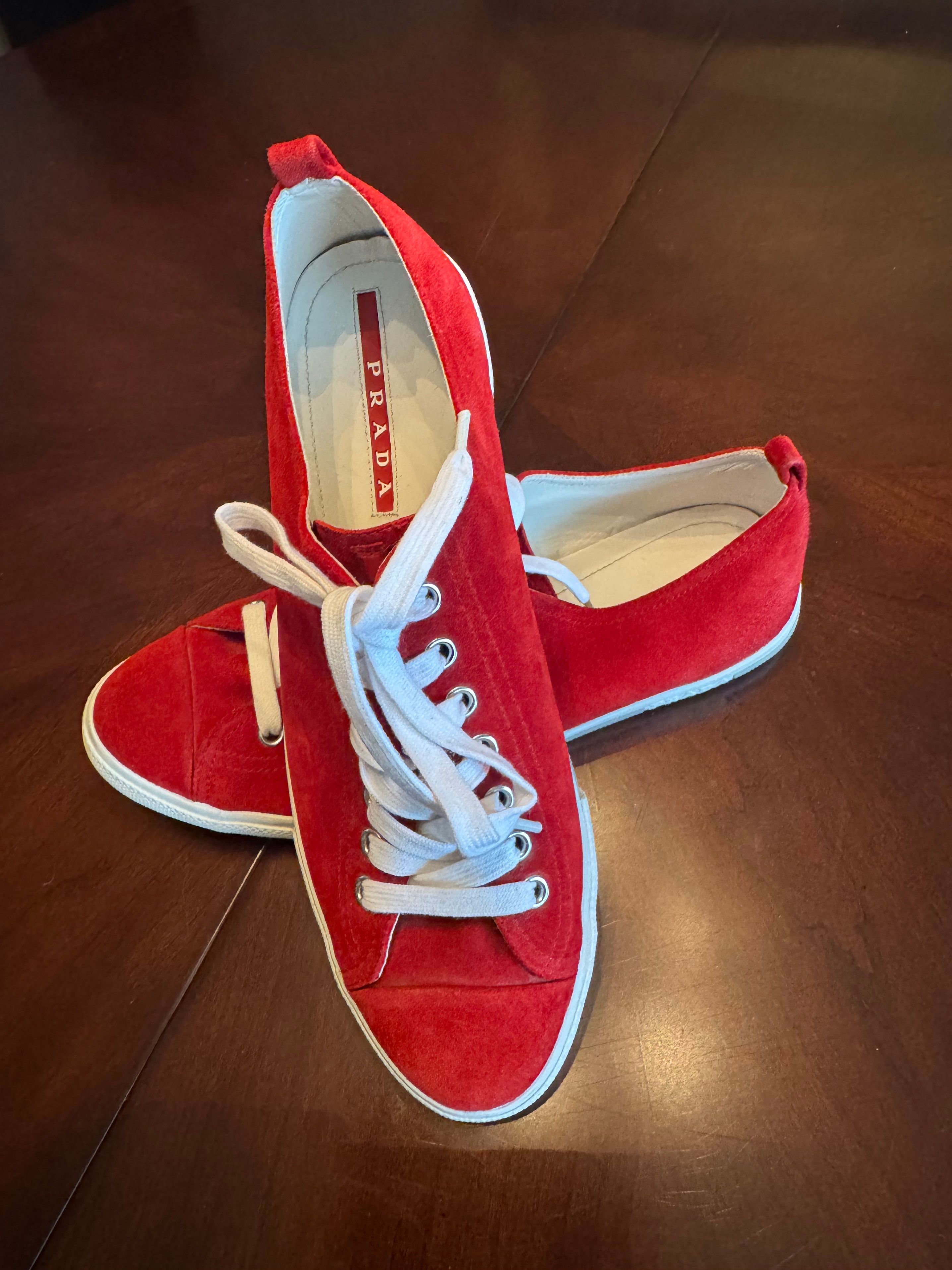 Prada mens red casual suede shoe - photo 3