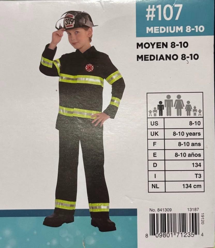Kids Firefighter Halloween Costume – Medium (8-10 years) - photo 3