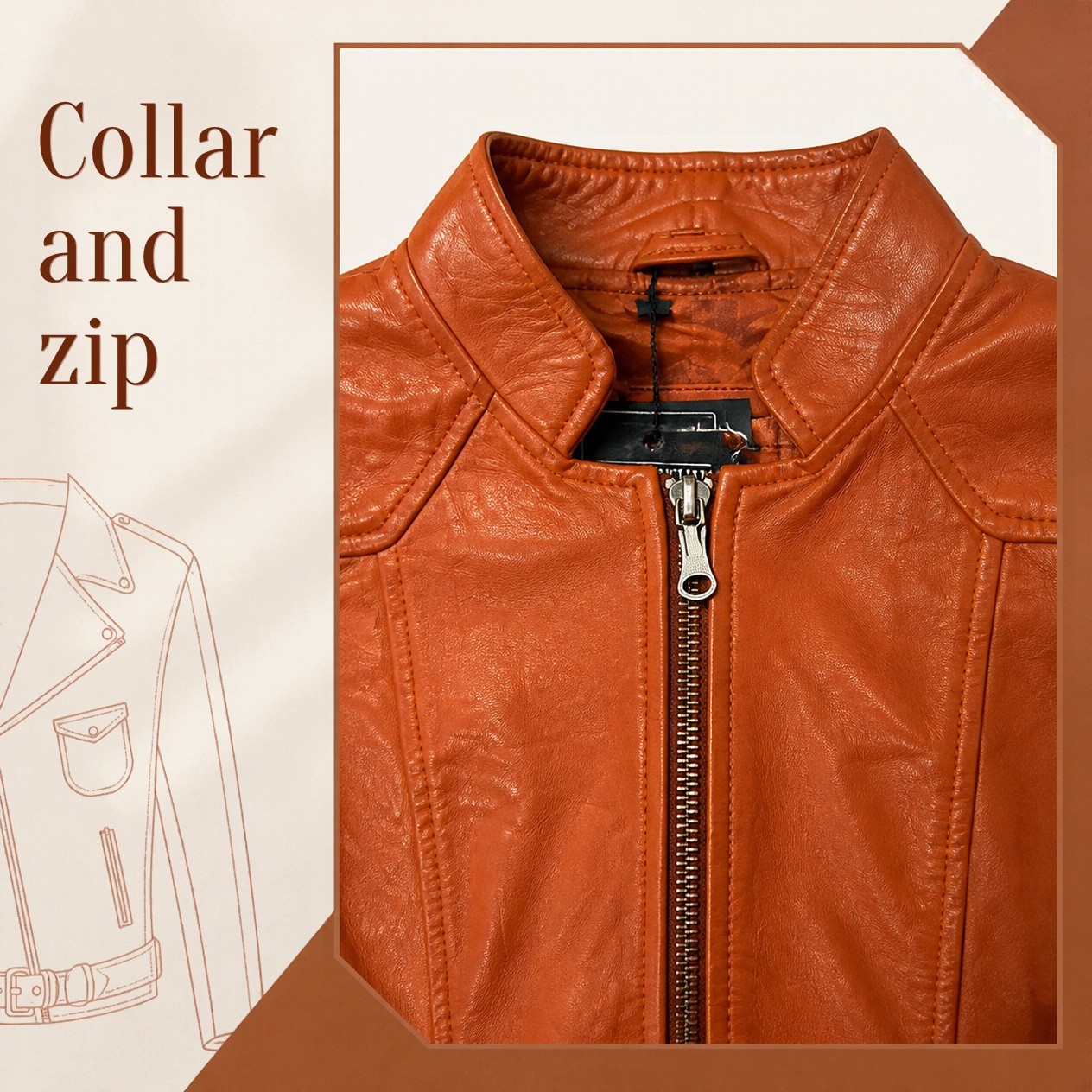 JKT-046 — Women's DECA leather jacket — brand new, size M - photo 3