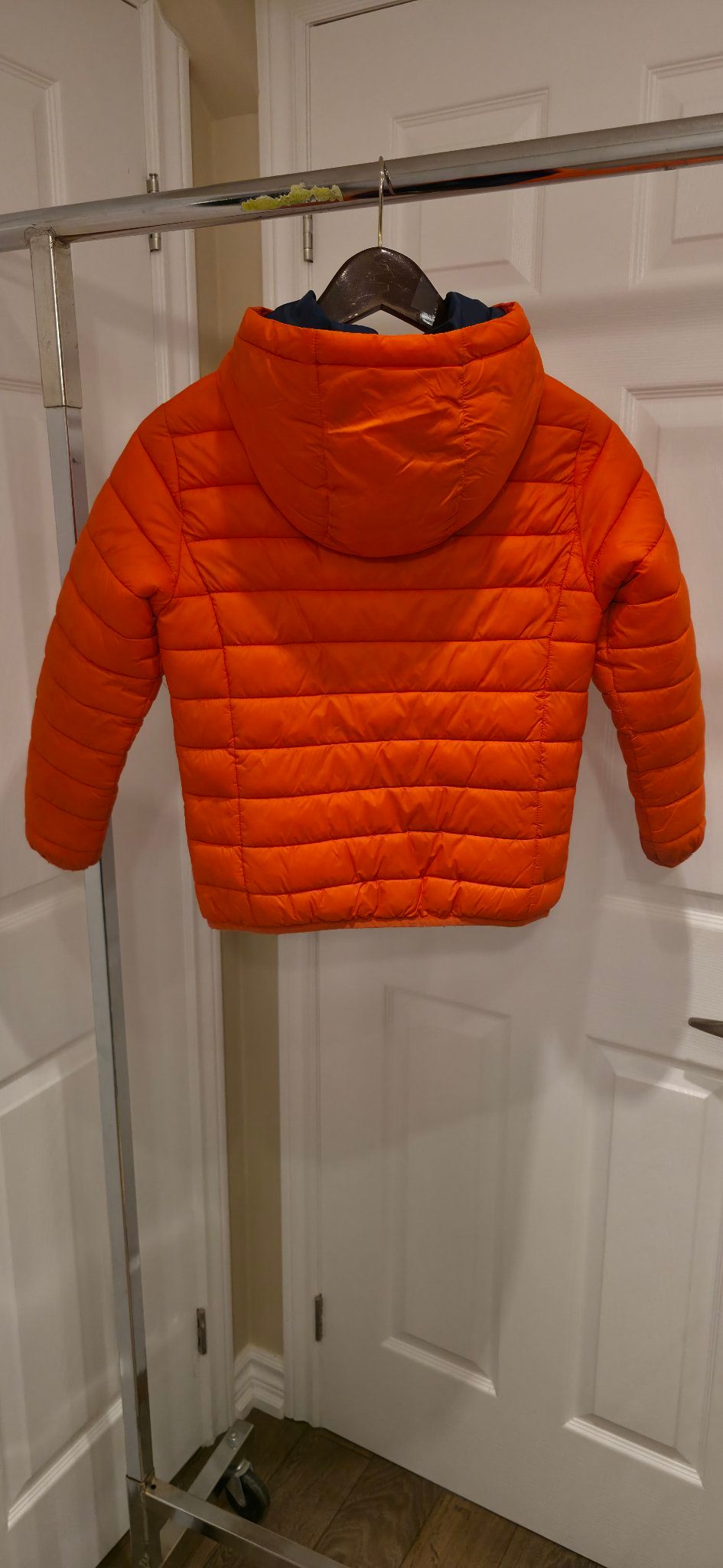Kids George reversible puffer size M/M (7-8), orange/navy - photo 2