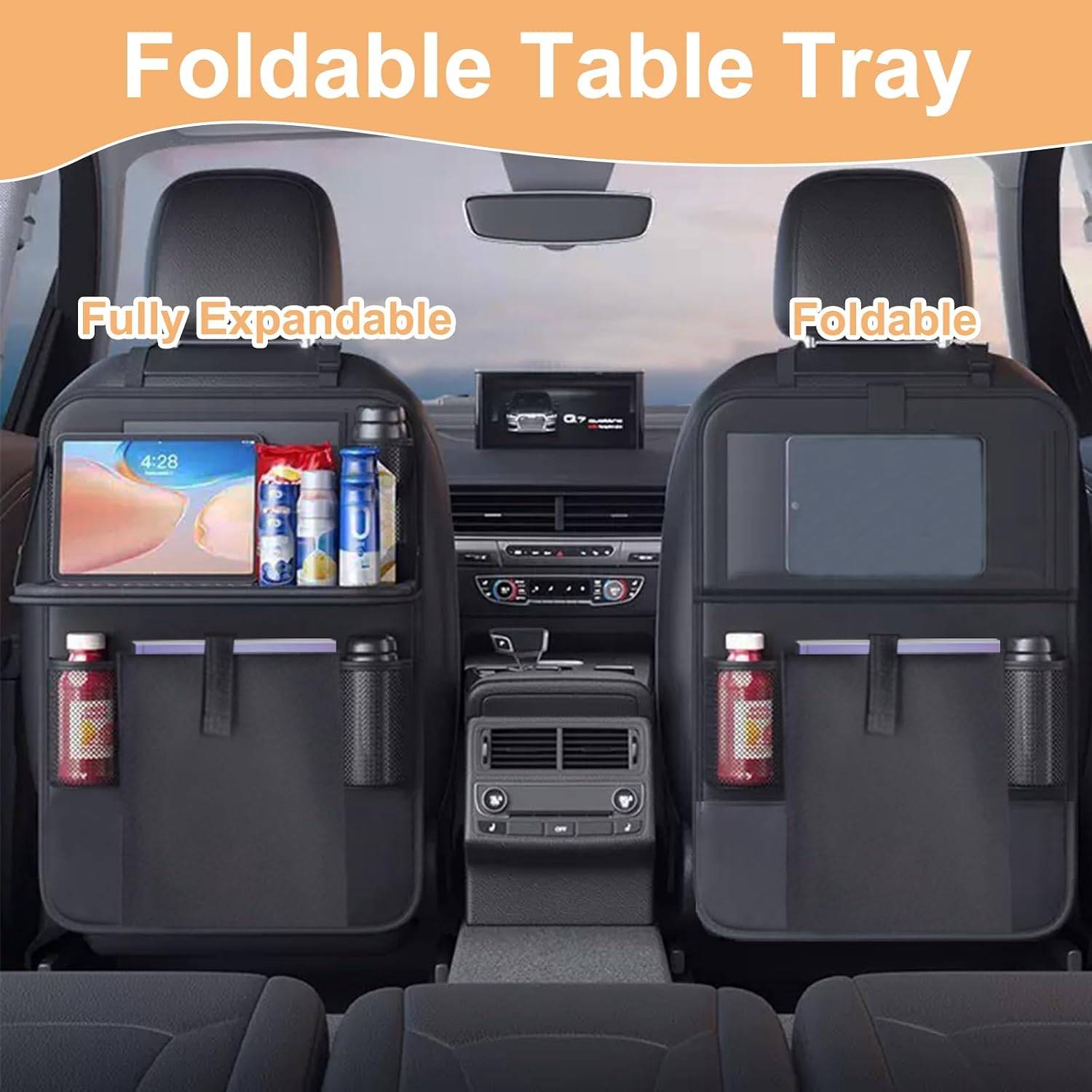 Backseat Car Organizers, foldable trays 2 pk - photo 4