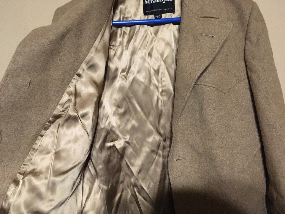 STRATOJAC WINER MANUFACTURING COMPANY MEN'S TAN WOOL JACKET S 40 - photo 4