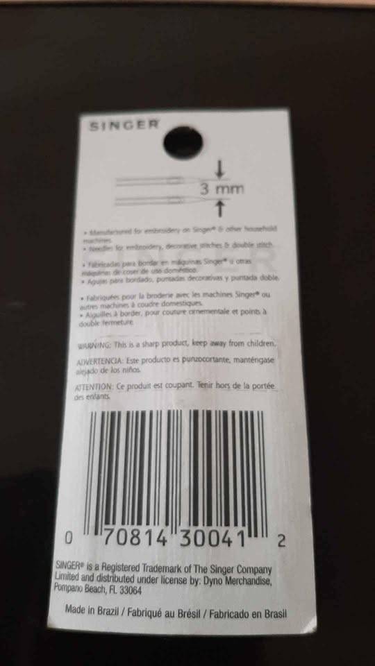 1 pack Sewing Machine Singer 3mm Twin Needles #2025 - photo 2