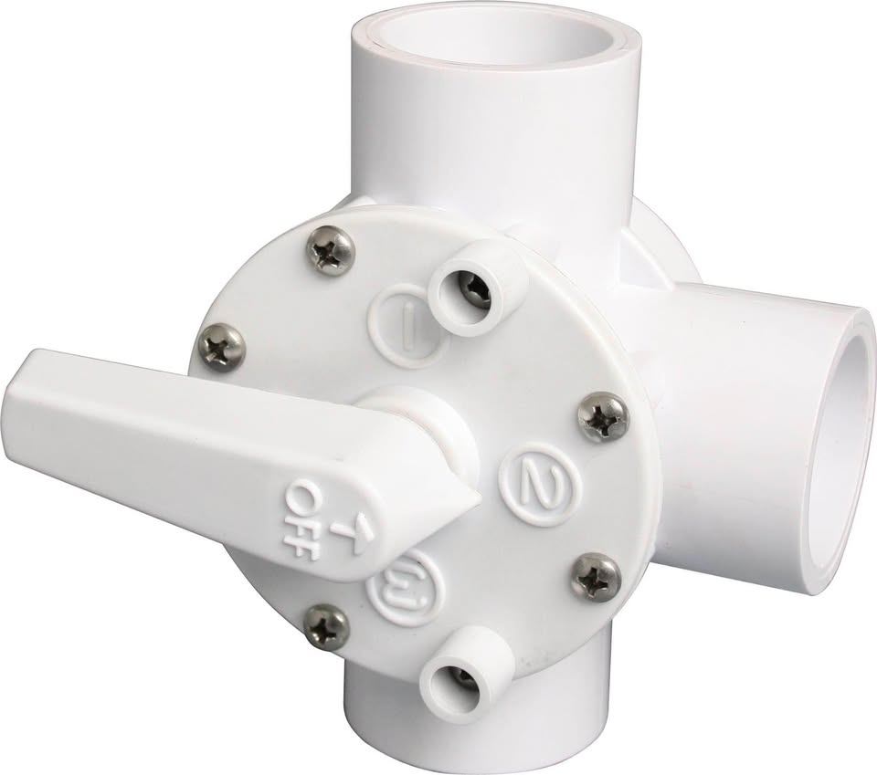 3-Way PVC Diverter Valve 1.5 Inch Pool Spa - Slip x Slip x Slip - photo 2