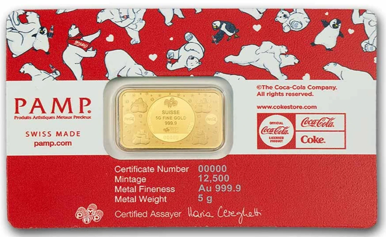 PAMP Suisse Coca-Cola 5g Gold Bar - photo 2