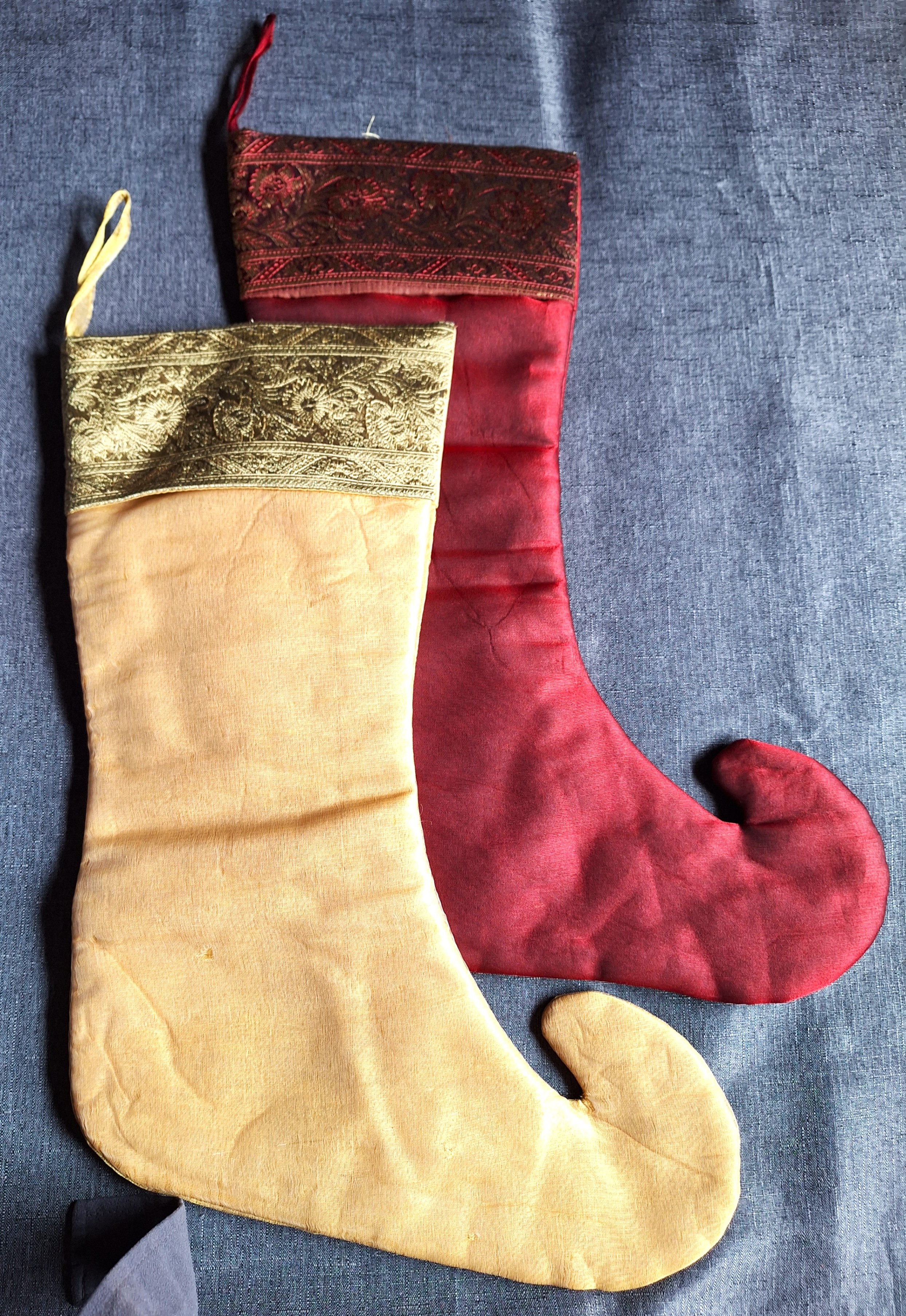 Set of Two Decorative Christmas Stockings