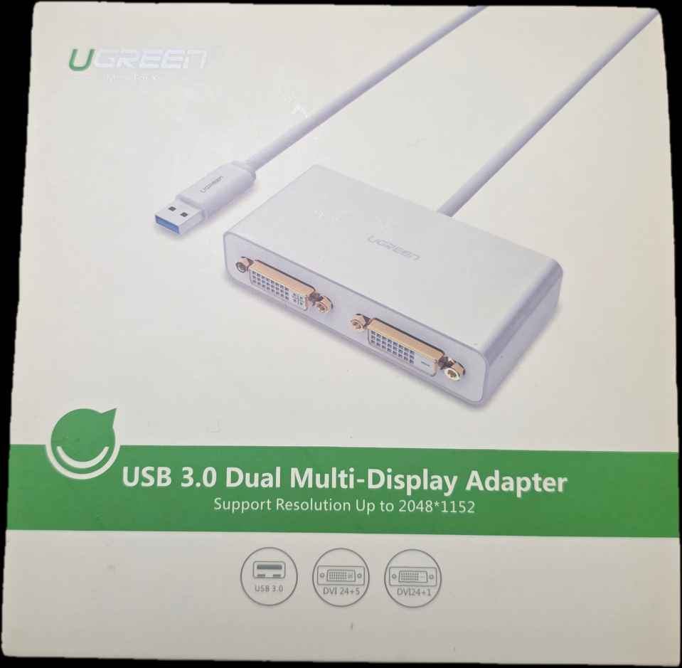 Ugreen USB 3.0 to Dual DVI/VGA/HDMI Adapter DisplayLink DL-3900 - photo 2