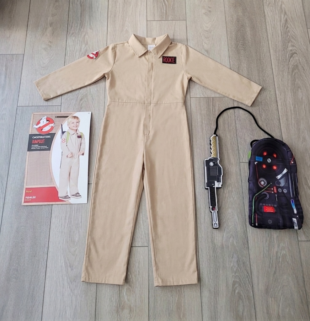Kids Ghostbusters Costume with Proton Pack & Toy Blaster