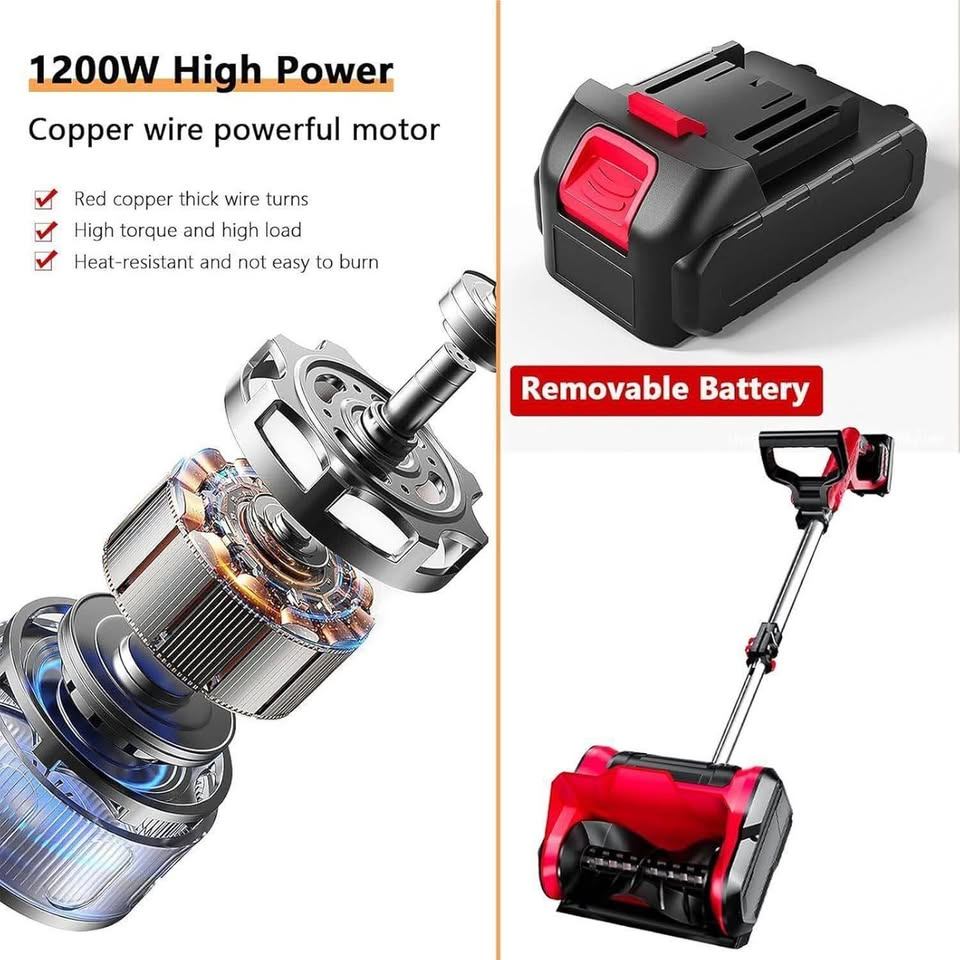 HOOSEEN Cordless Snow Shovel with Battery & Charge - photo 2