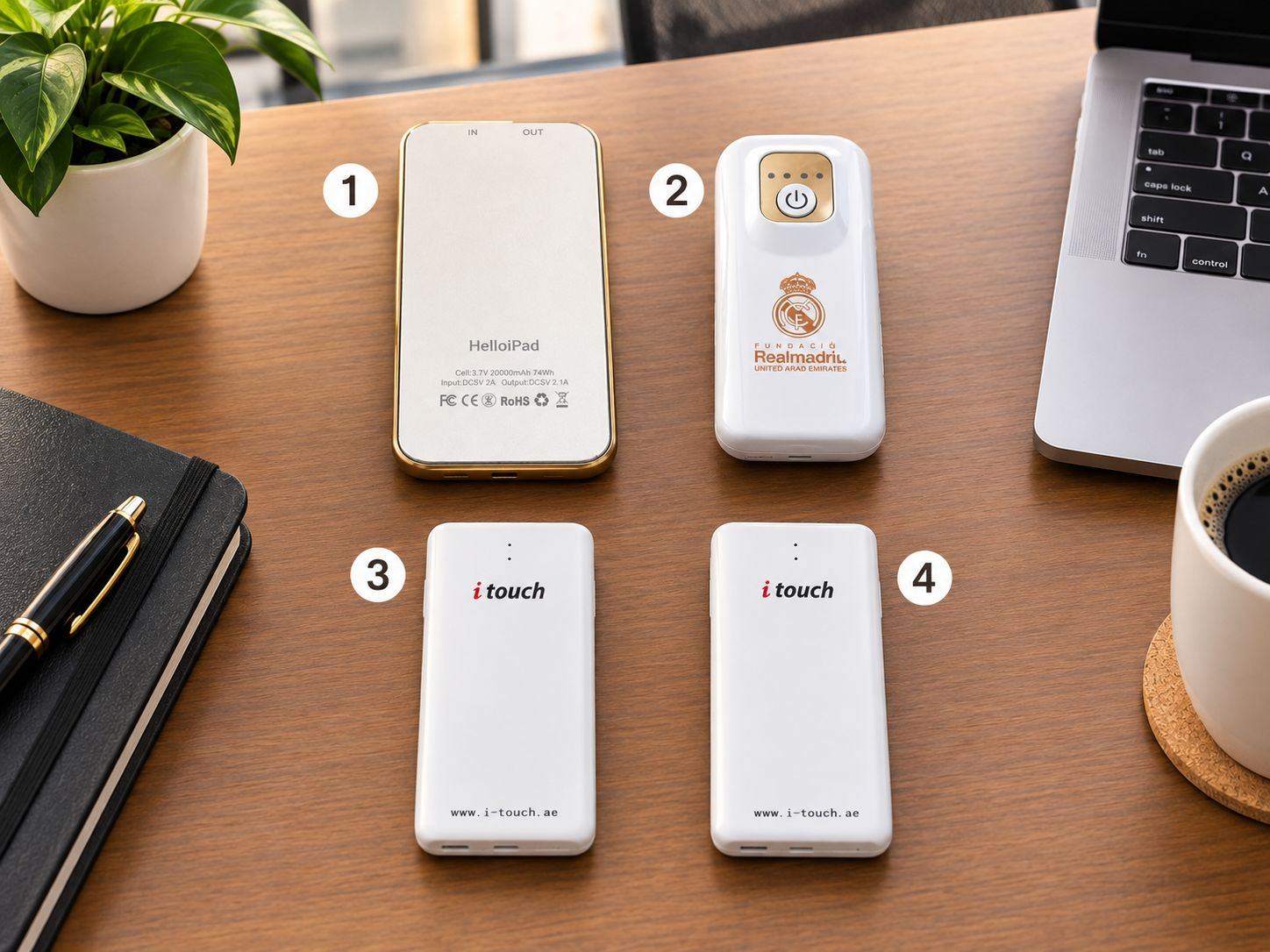 Assorted Power Banks with different capacities