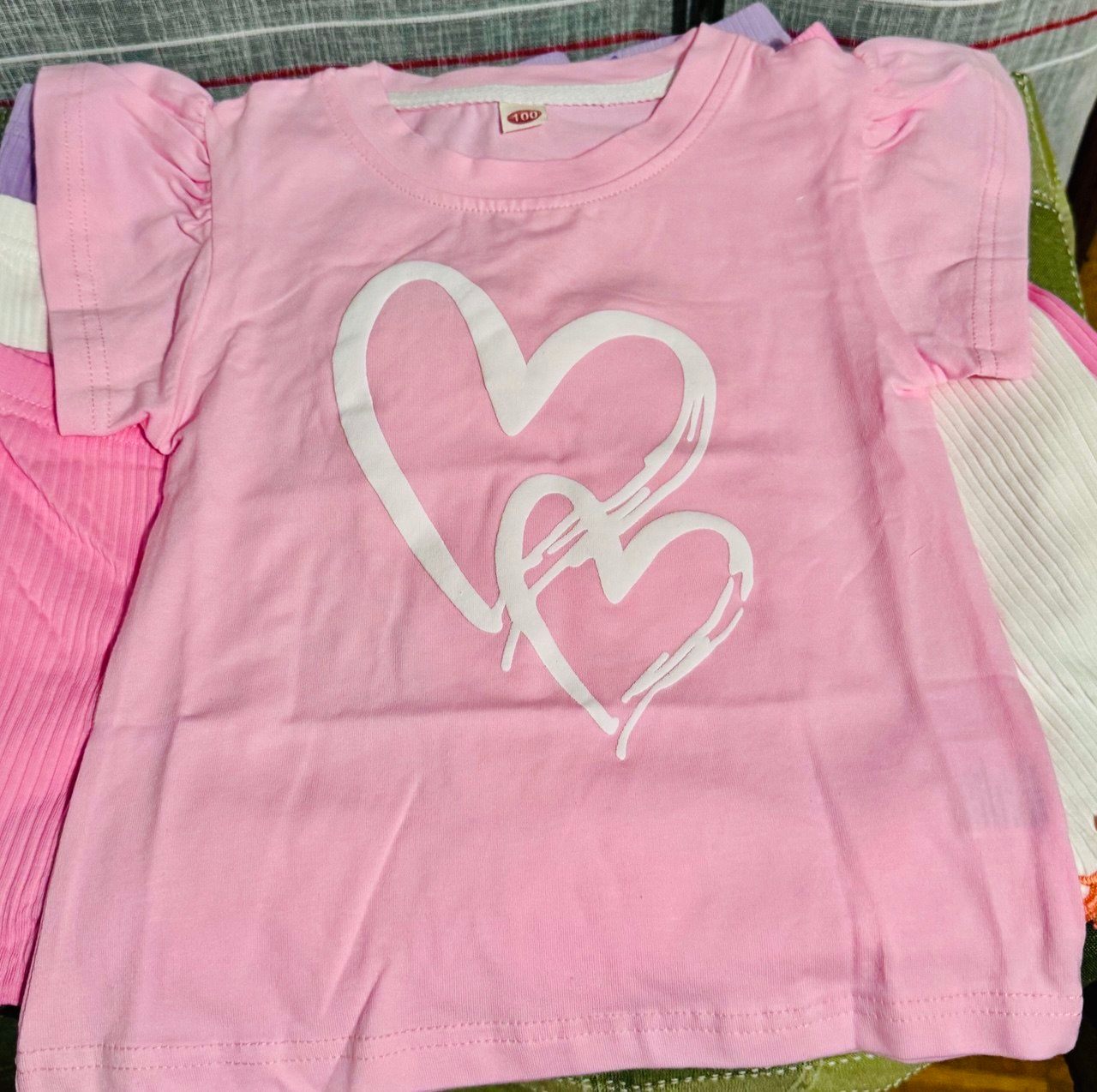 Pink Heart Print dress Size 2