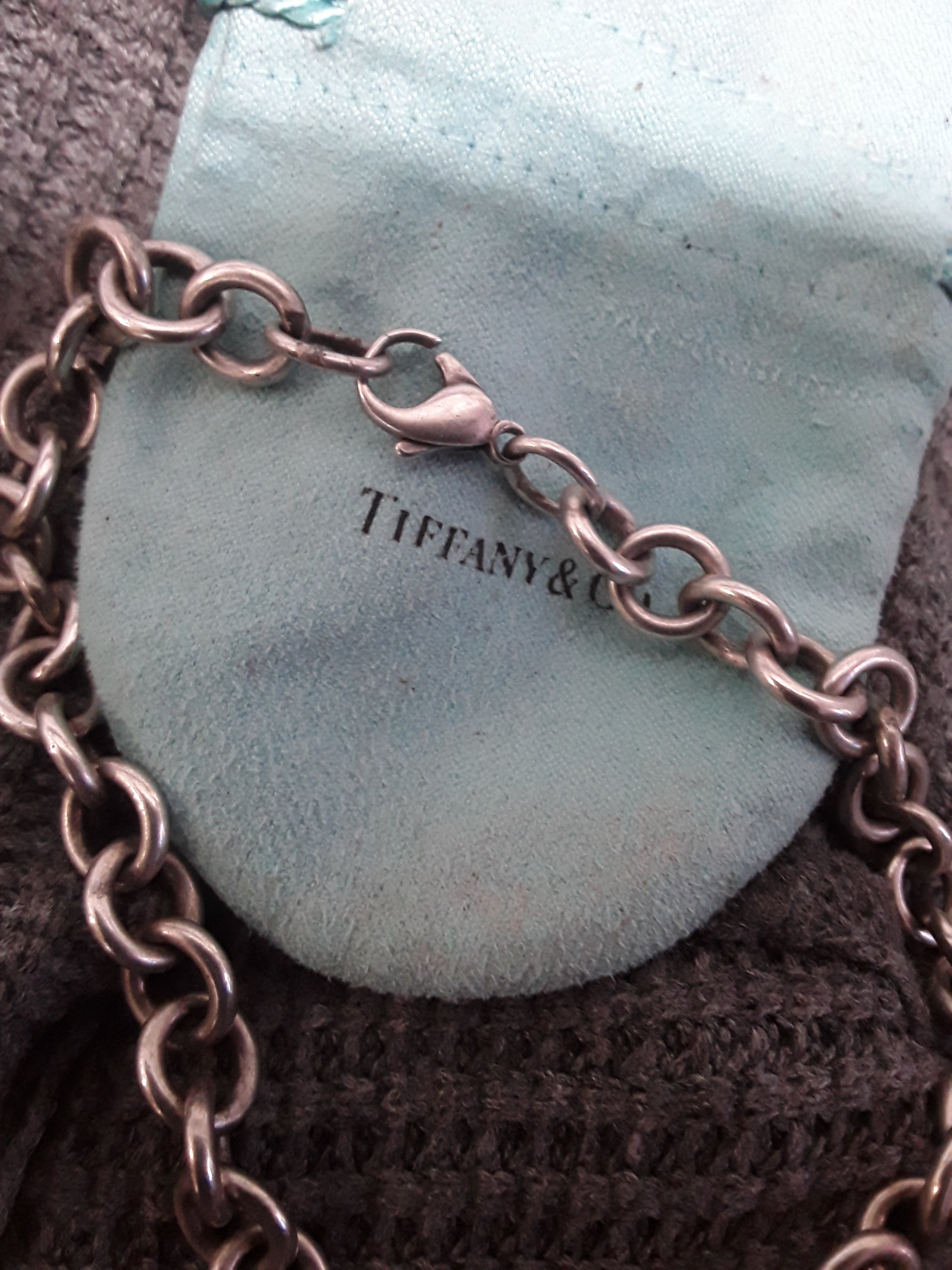 Vintage Tiffany and co neckless with tage and bage - photo 5
