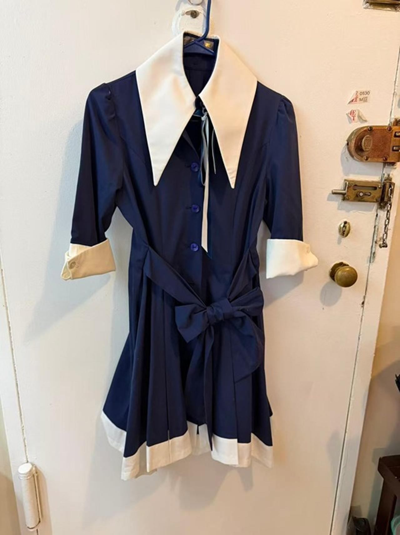 Atelier Boz Carol OP Navy Sailor Collar Dress - Size S - photo 2