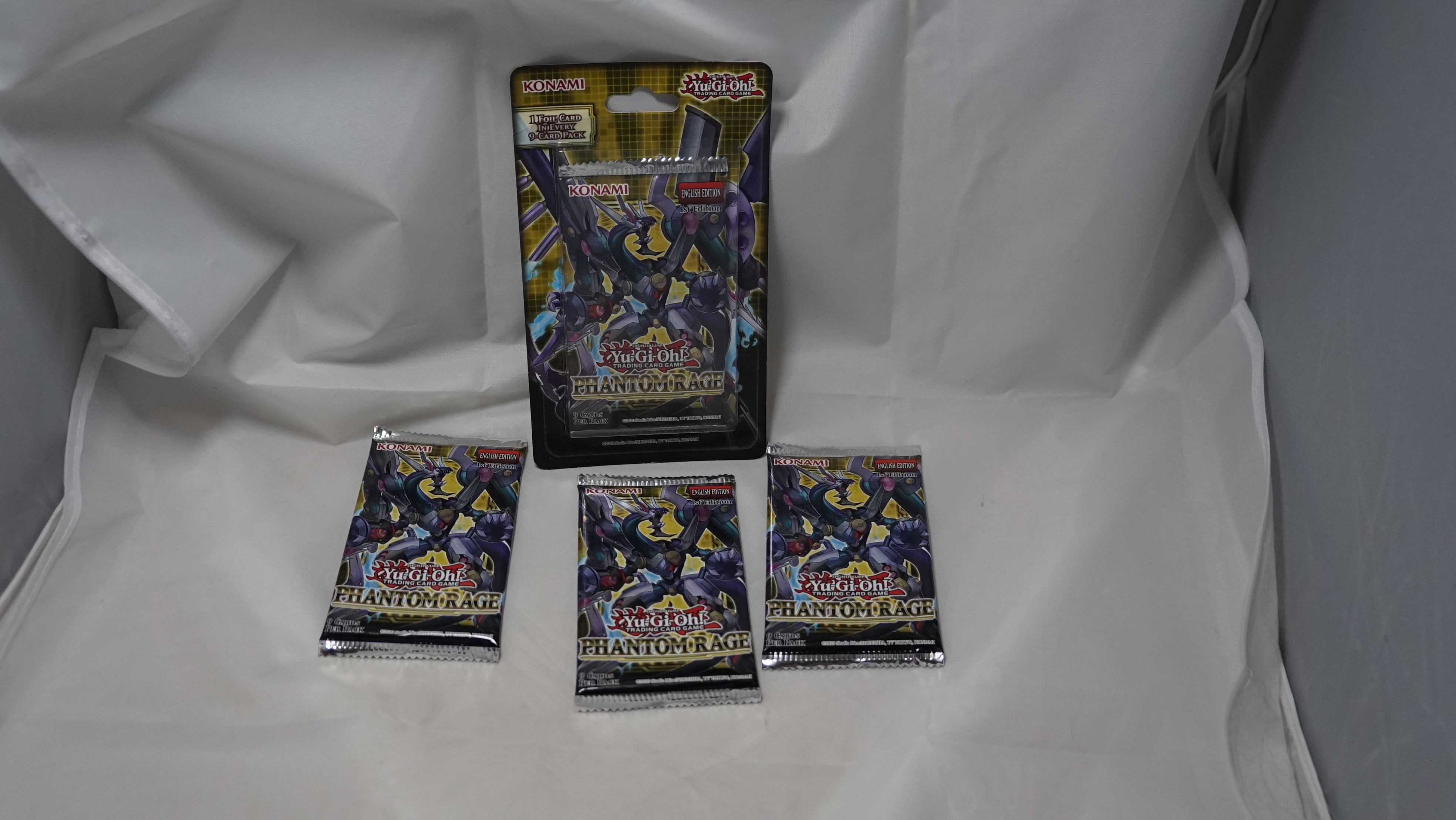 Yu-Gi-Oh Phantom Rage 1st Edition 4 Pack Lot 1 Blister + 3 Loose