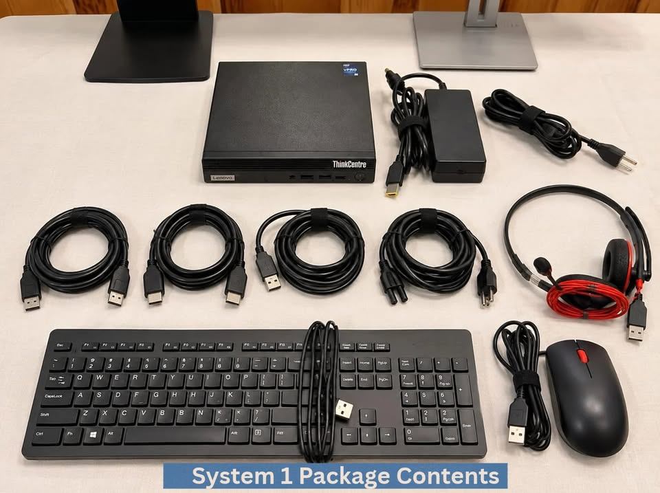 Lenovo M70q 13th-Gen i5 Dual Monitor Setup - photo 2
