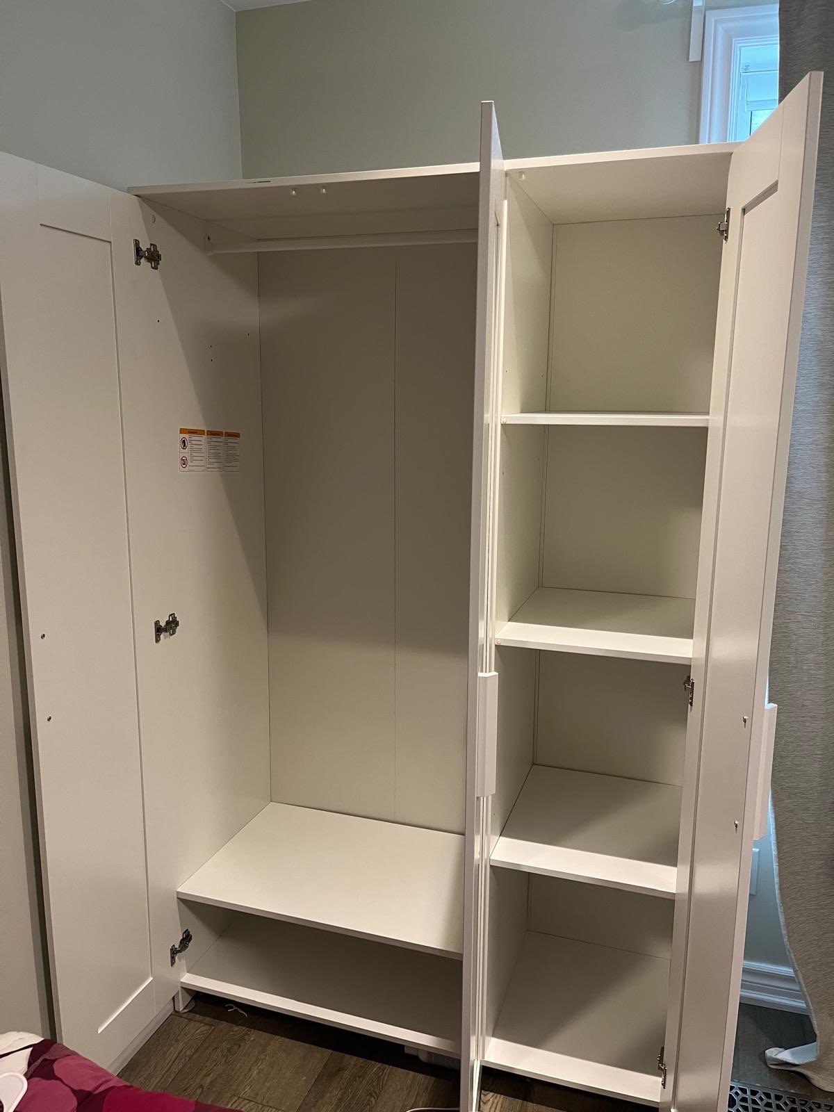 IKEA BRIMNES 3-Door Wardrobe with Mirror – Like New! - photo 2