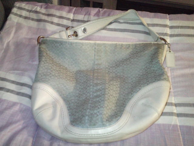 Coach Signature Hobo Bag White