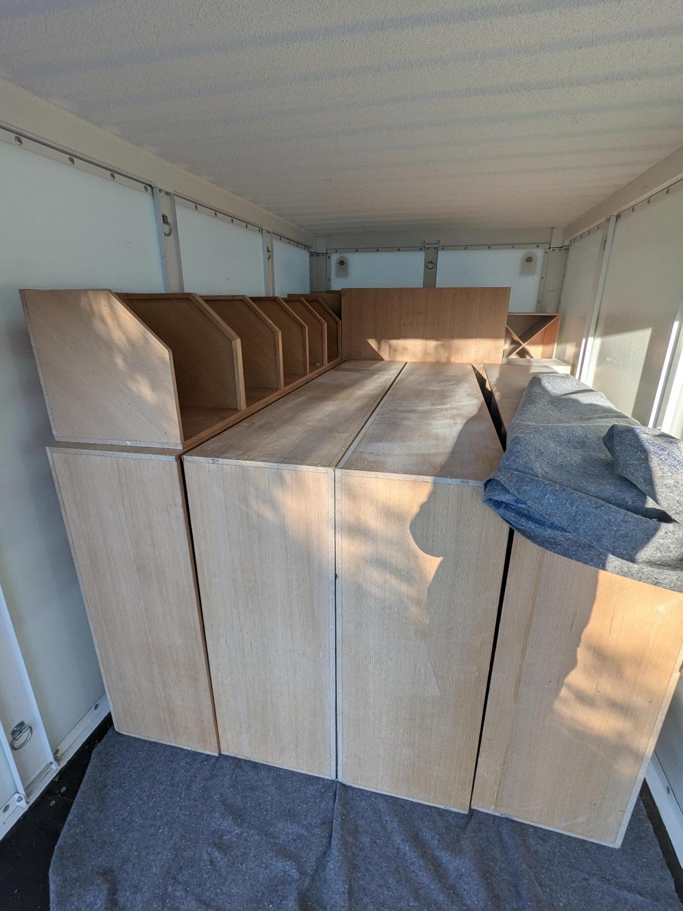 Wood shelving