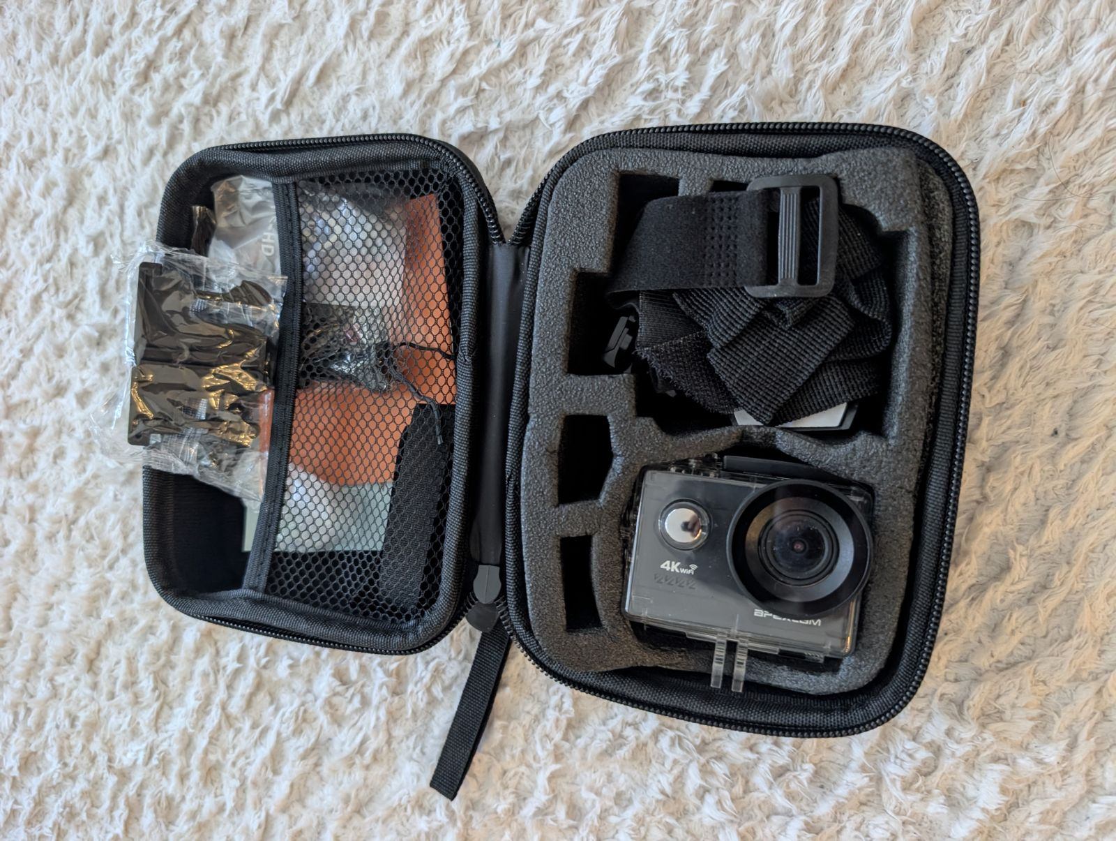 4K WiFi Action Camera (GoPro-style) Kit with Case & Accessories