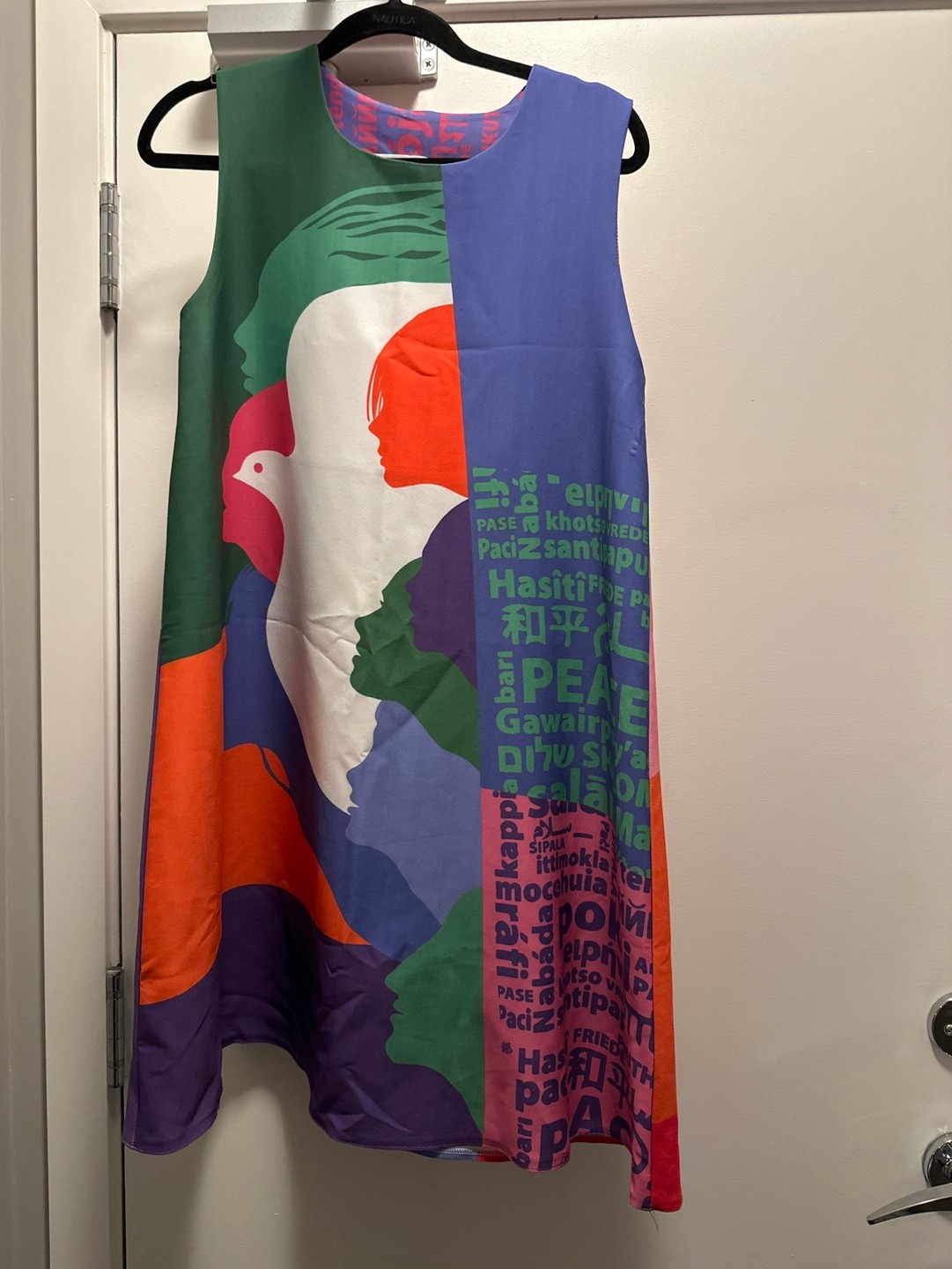 Unique sleeveless Colour-block midi dress