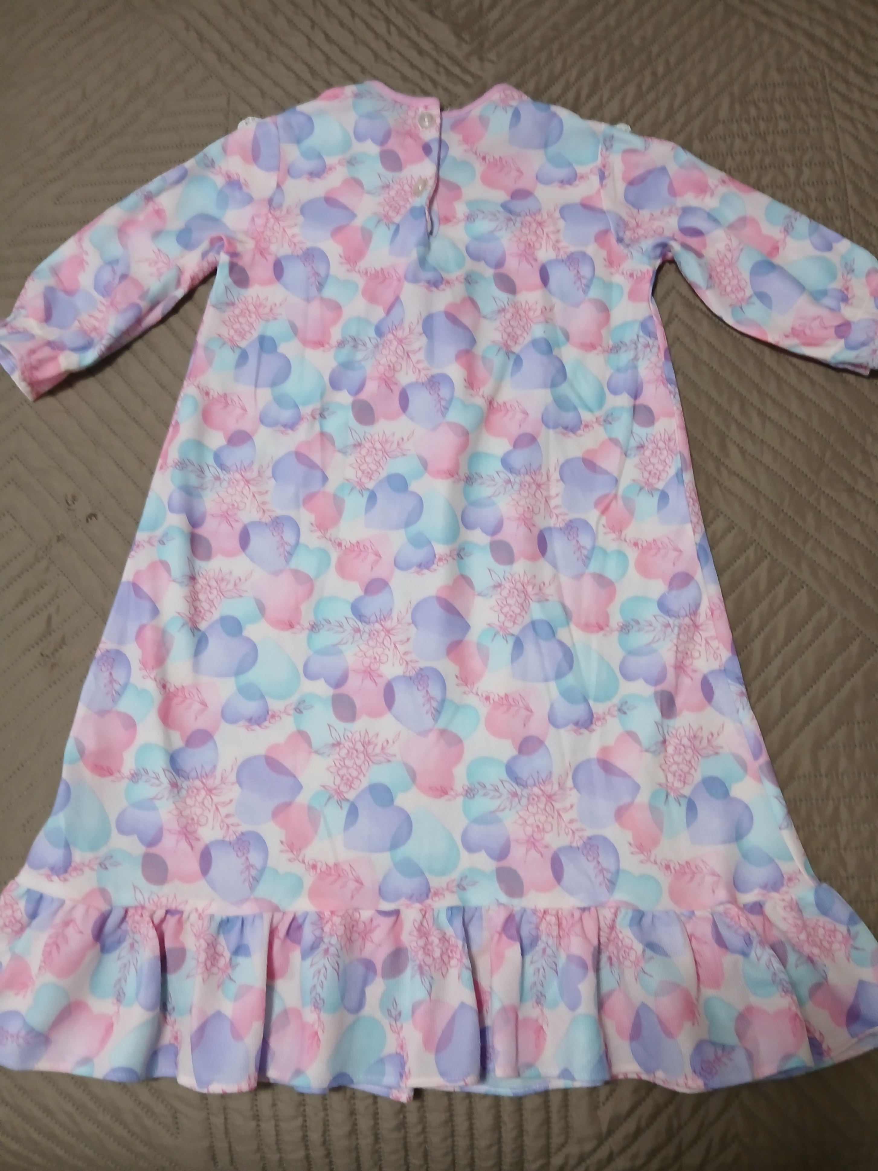 Like New Childs Nightgown, Soft, Pit -Pit 14 in. Length 28 in. - photo 3