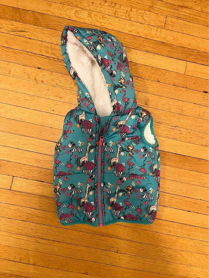 Baby Girls Hood Fleece Lined Vest