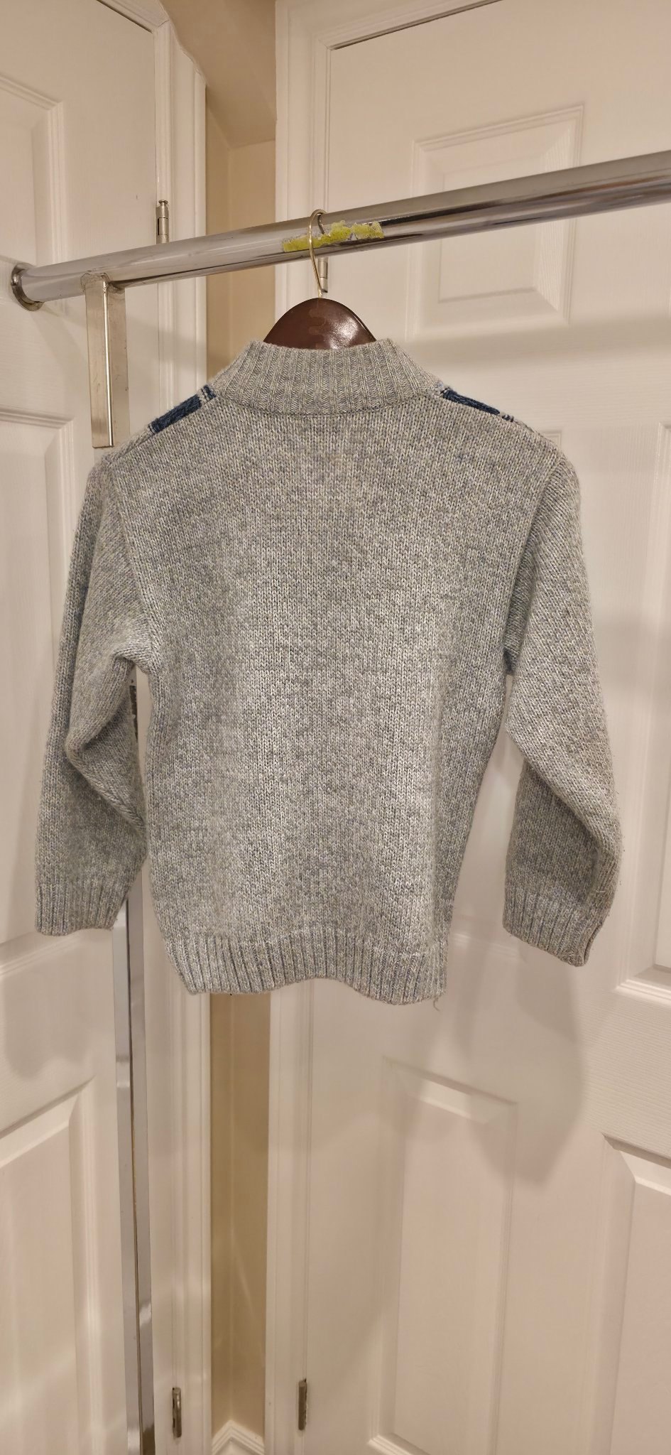 Kids Ozbari's Kid's Club grey striped quarter-zip sweater size 6 - photo 2