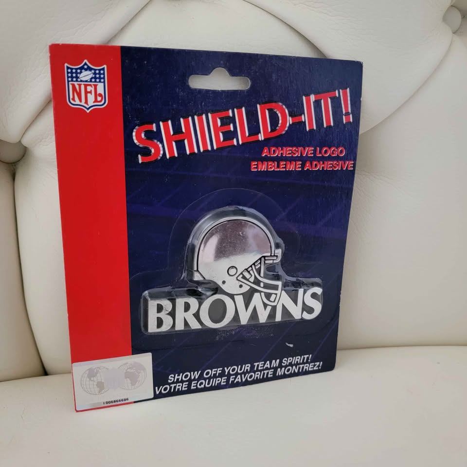 Cleveland Browns NFL SHIELD-IT! Adhesive Chrome plastic Logo