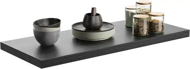 Wall Shelf Set of 1 Dark Wood Floating Shelves 30 in W x 10 in D