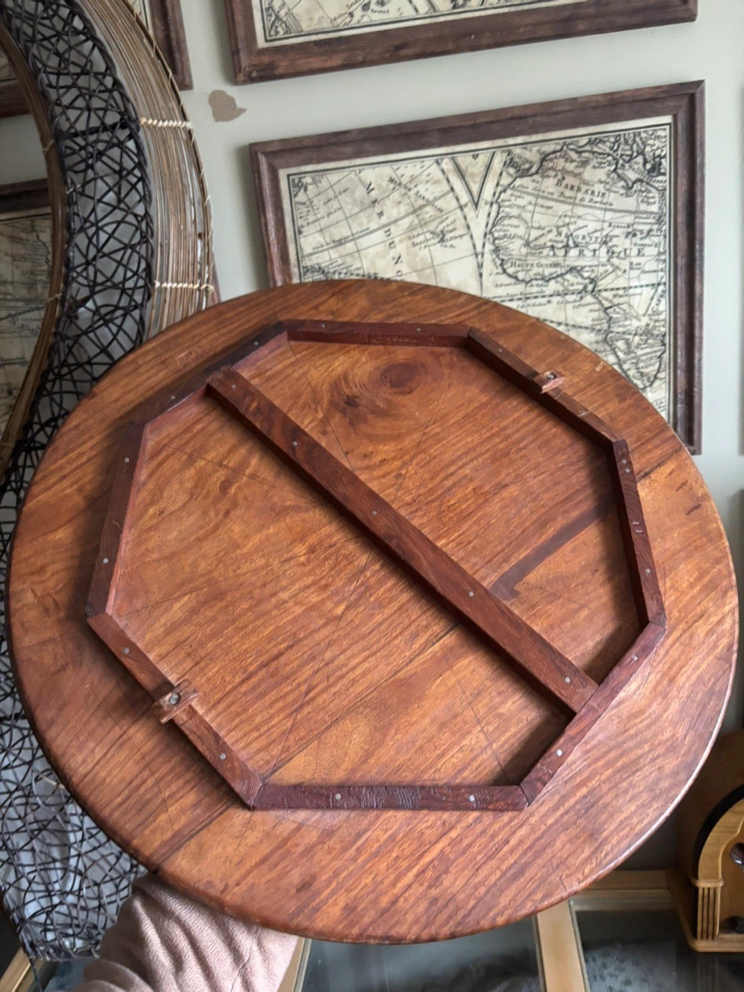 Anglo-Indian Carved Table Top Only — Sheesham 21in - photo 4