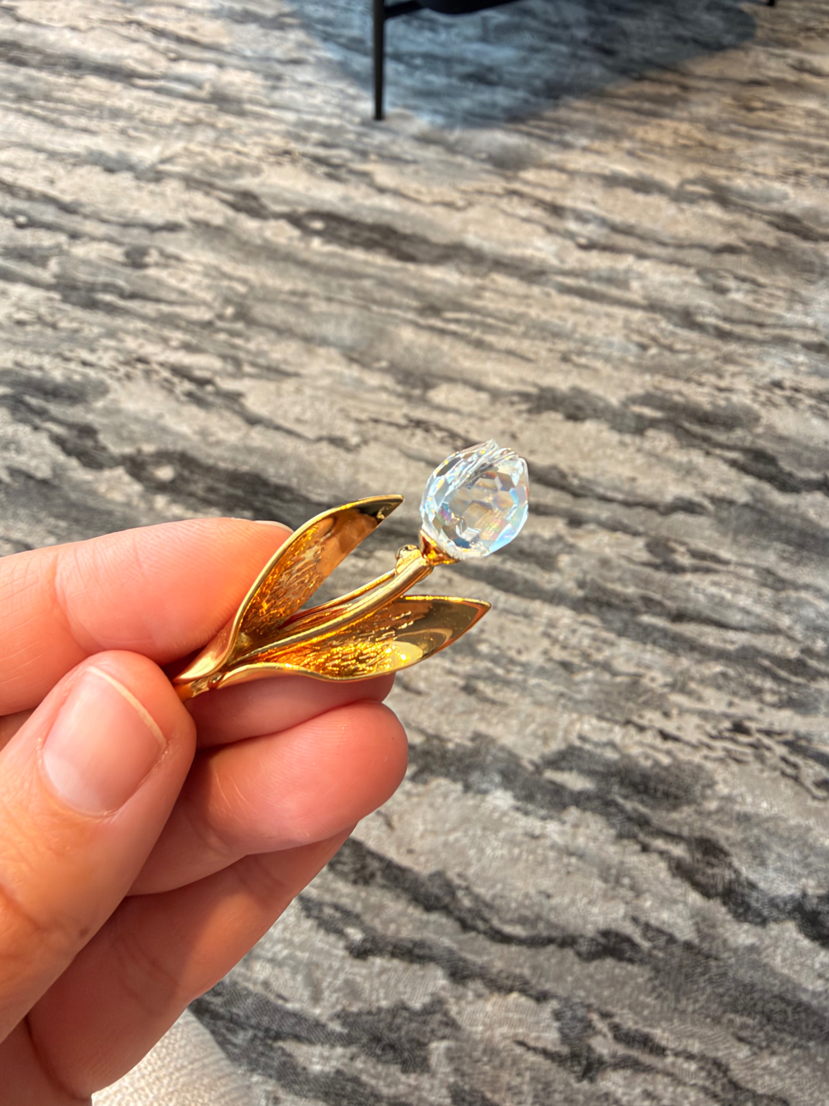 Vintage Swarovski Crystal Memories Tulip Brooch, Mini - photo 4