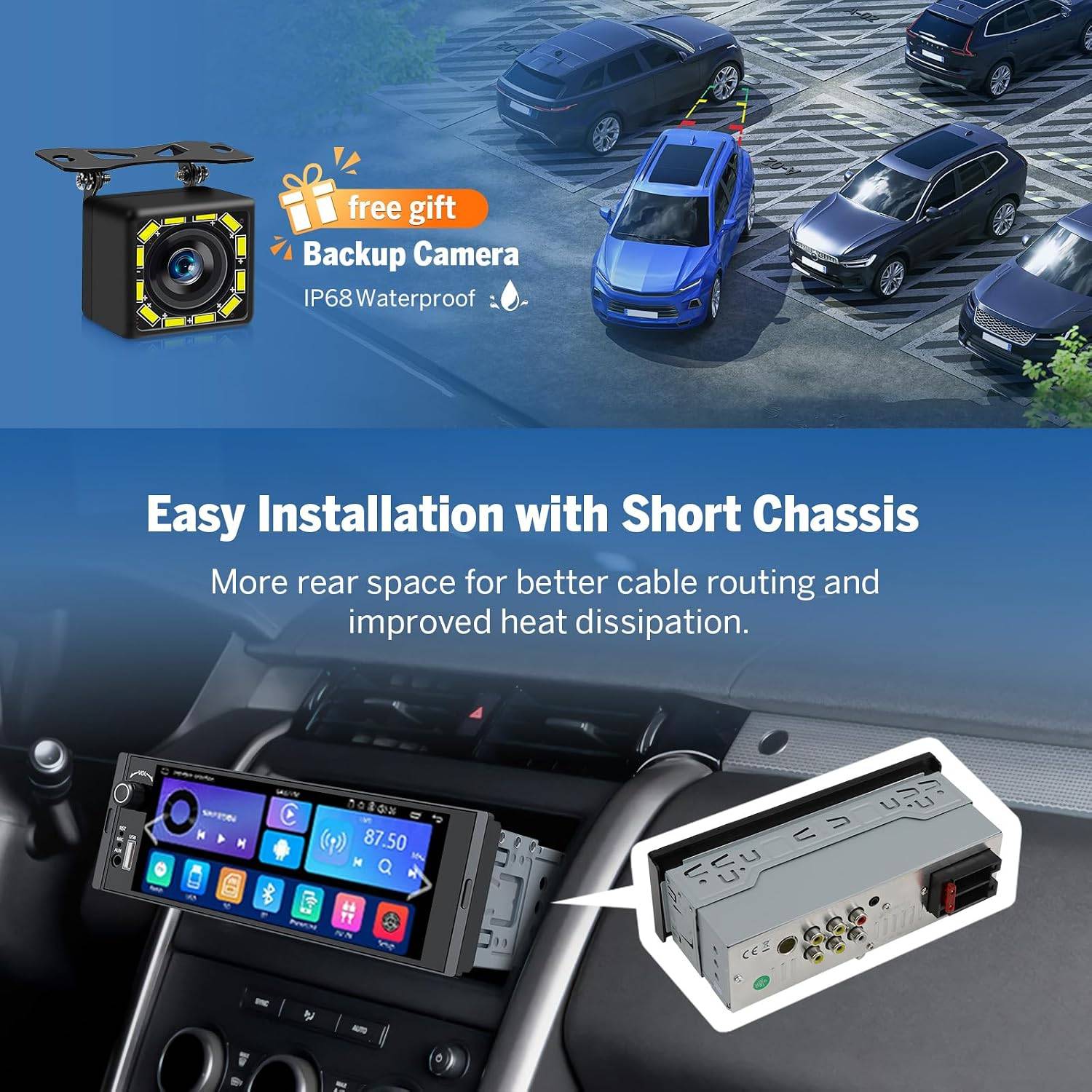 EONON Single DIN Car Stereo with Wireles - photo 4