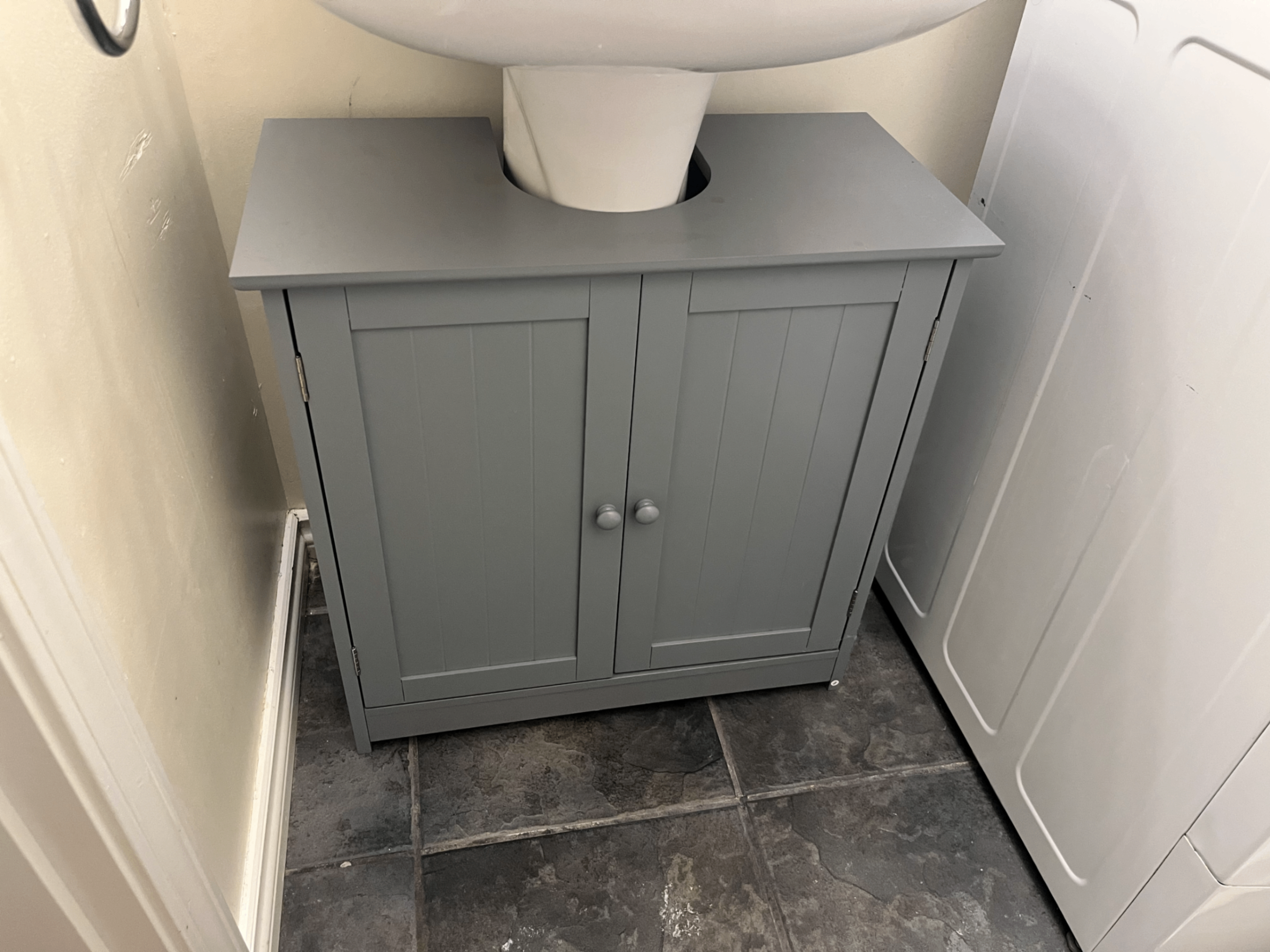 Grey Bathroom Storage Cabinet