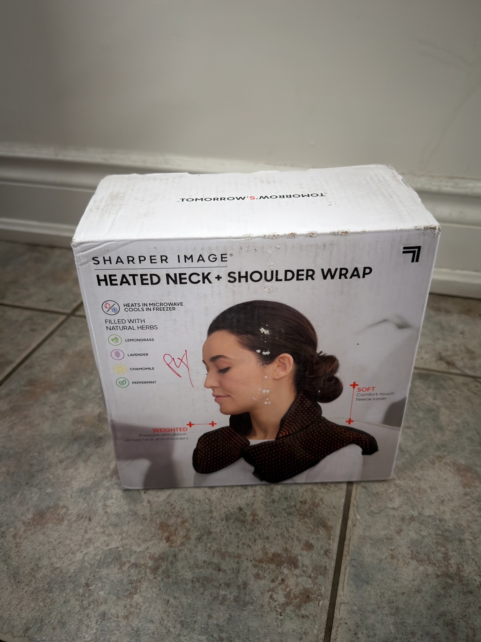 Sharper Image Heated Neck + Shoulder Wrap _ Black