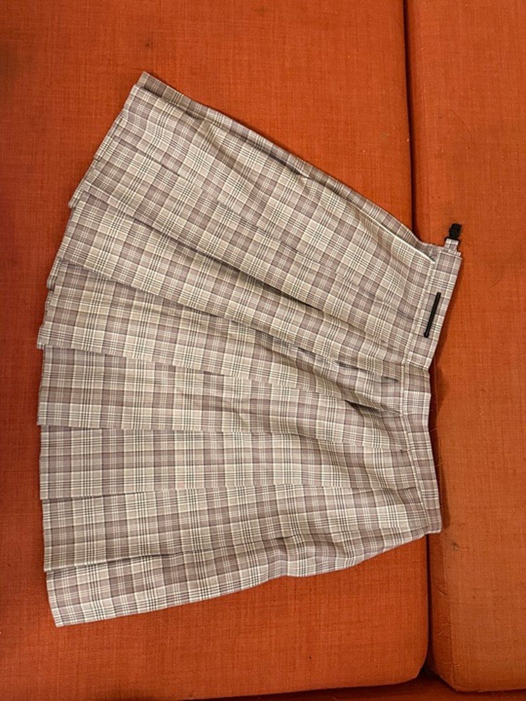 Japanese School JK Plaid Pleated Mini Skirt-taupe-One Size