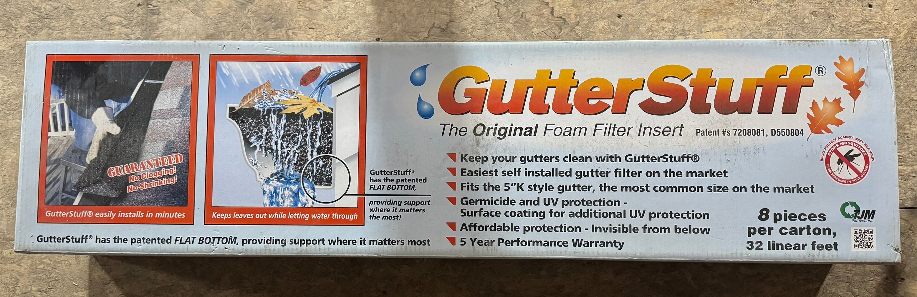 GutterStuff Foam Gutter Guards – BRAND NEW – 4 Boxes
