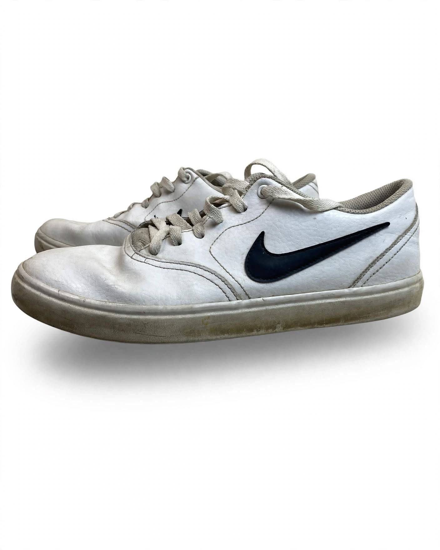 Nike SB Check Solarsoft White Navy Men's 11 Skate Shoes Used - photo 2
