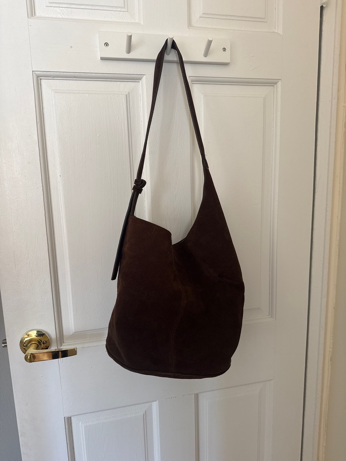 Zara Brown Faux Leather Shoulder Bag
