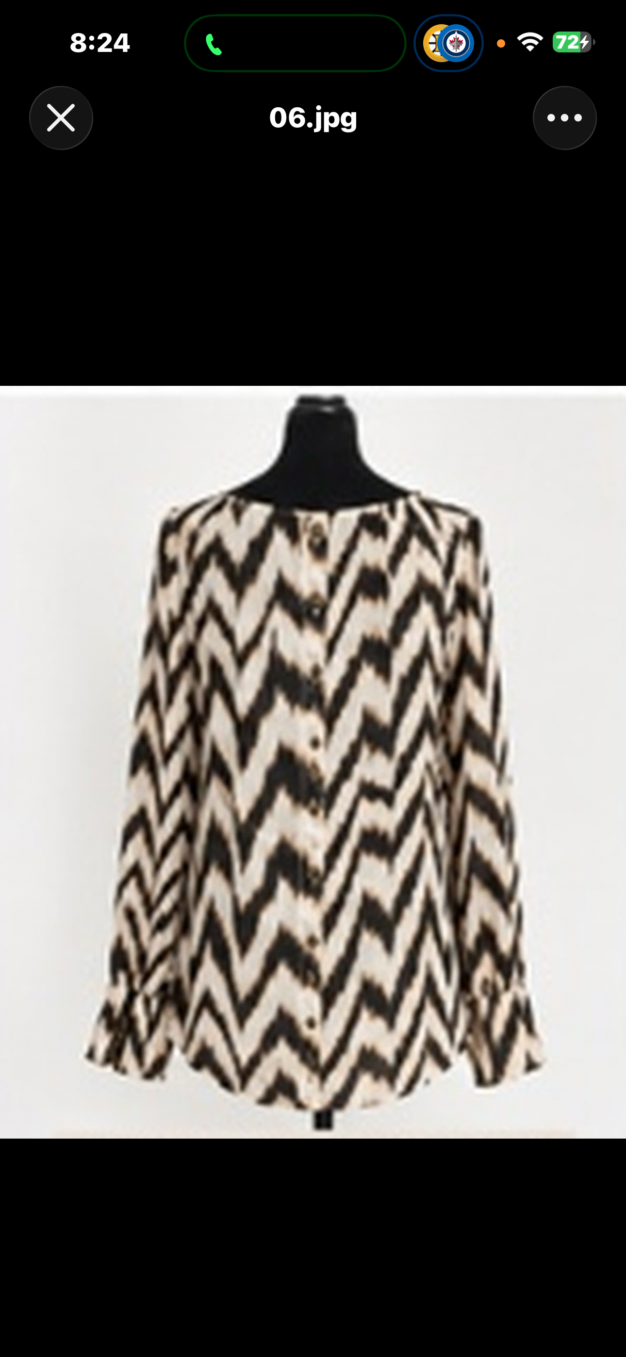 Vintage Y2K Dynamite Chevron Print Long Sleeve Blouse - photo 2