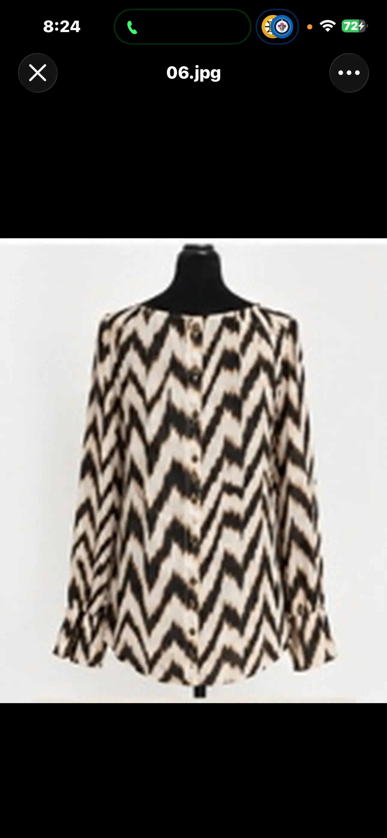 Vintage Y2K Dynamite Chevron Print Long Sleeve Blouse - photo 2