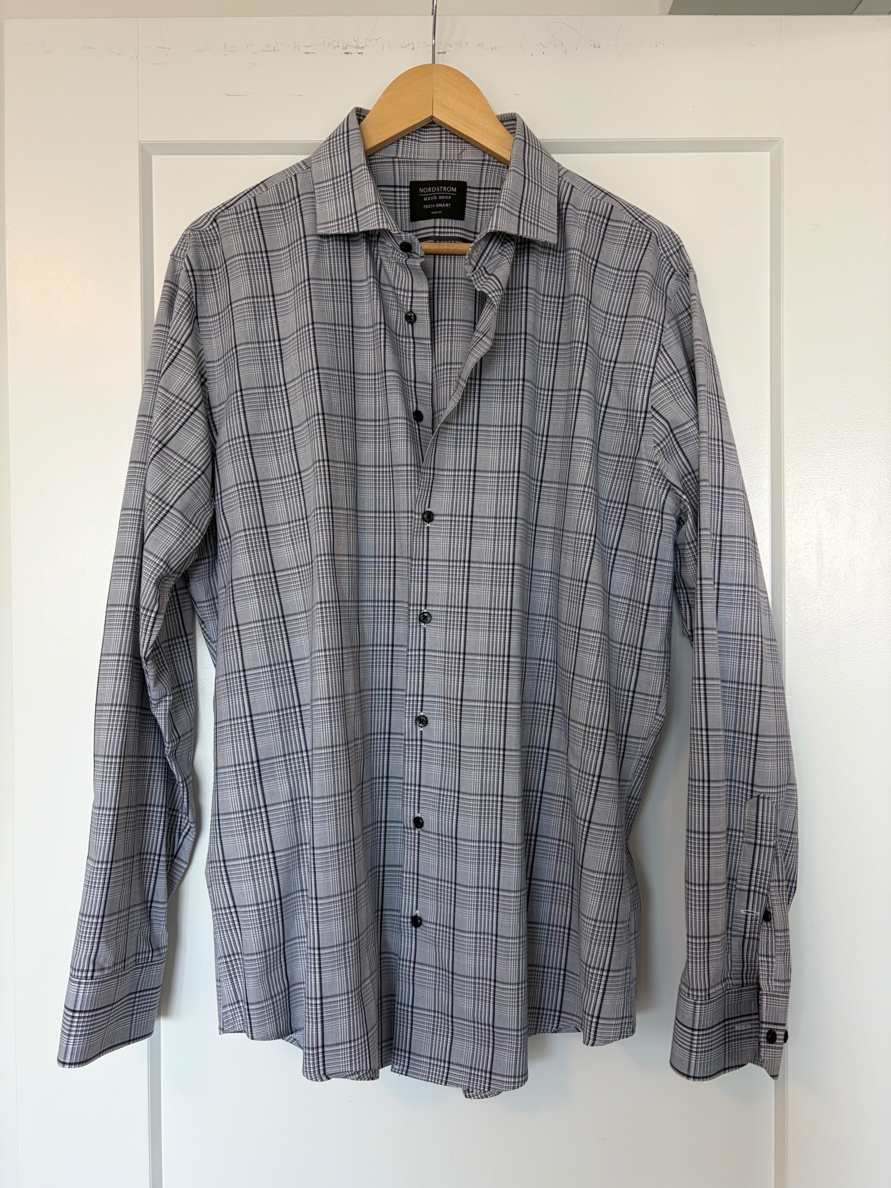 Nordstrom Tech-Smart Trim Fit Dress Shirt 17/34-35