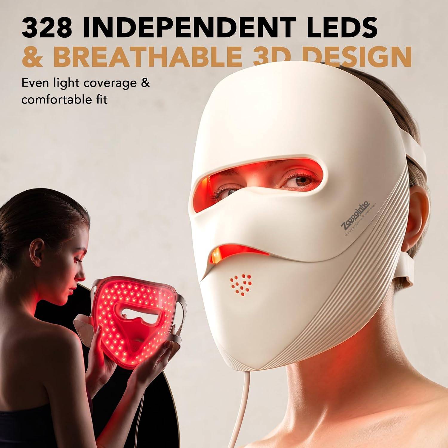 3D LED Light Mask with Breathing Nose Cutout - photo 5