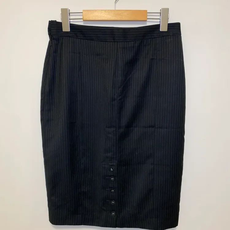 Van Heusen Black Pinstripe Pencil Skirt – New, Size 30 - photo 5